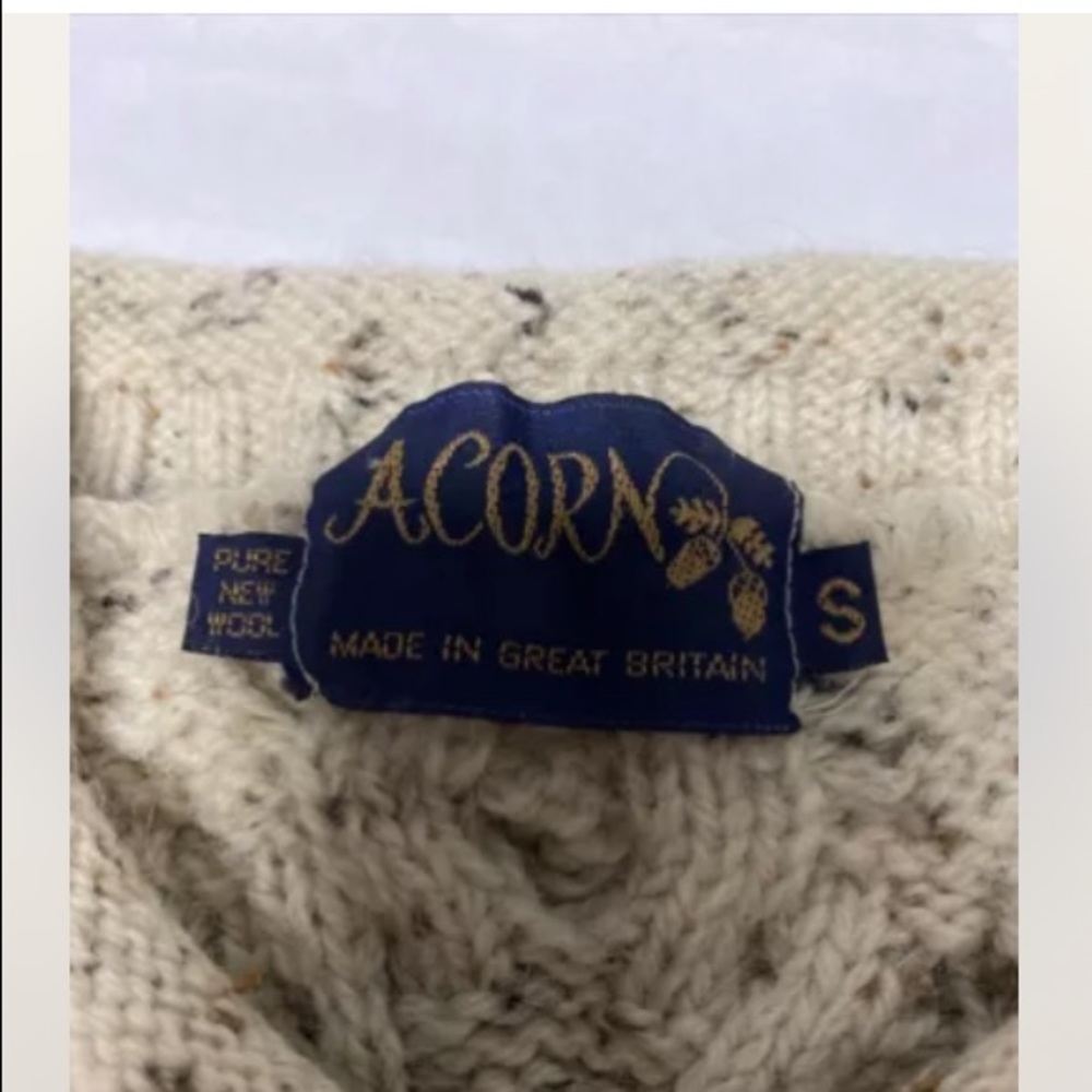 Acorn Women’s S Wool Sweater Woman With Dog Country Theme - Picture 3 of 7